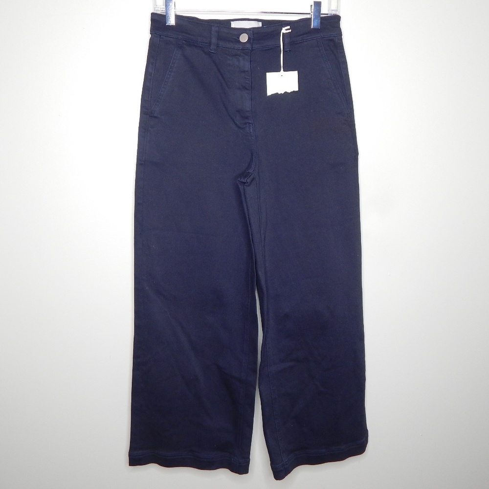 everlane women navy blue wide leg pant SZ 6